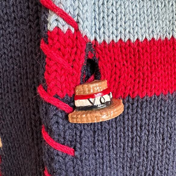 Eagle's Eye Vintage 90s Patriotic Vote Americana Democratic Sweater Vest L - Picture 3 of 10